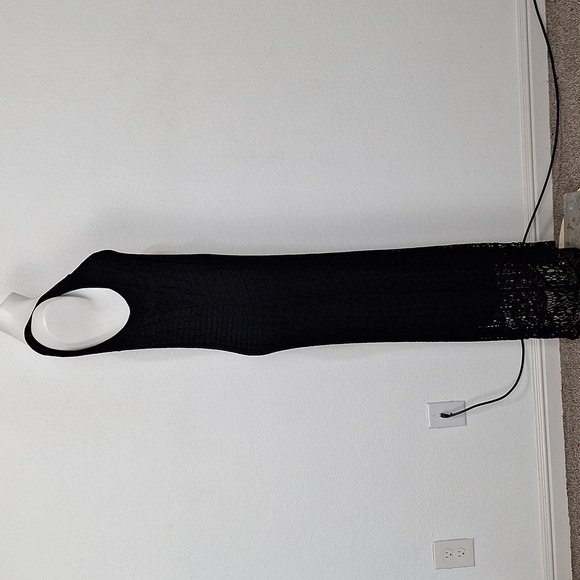 Chicos Black Whimsigoth Witchy Crochet Sleeveless Sheath Maxi Dress Size XL - Picture 11 of 15